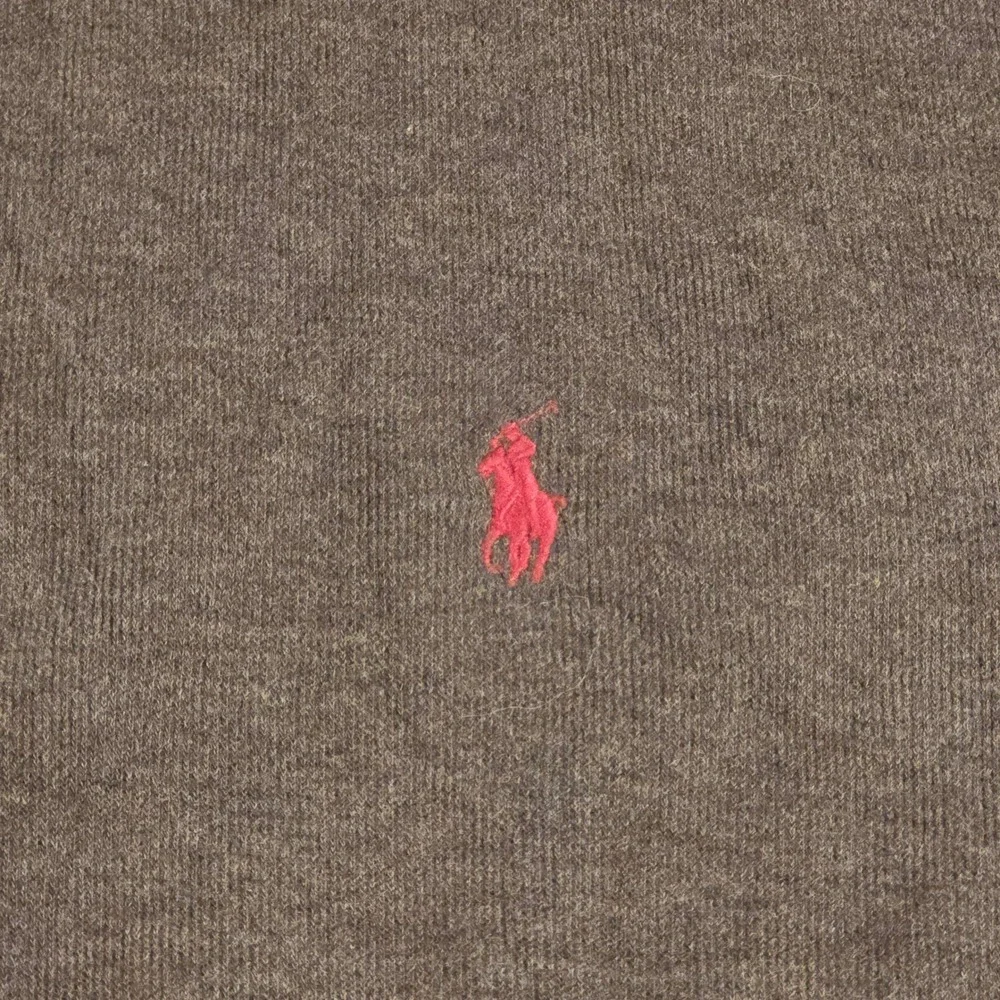 Polo Ralph Lauren Quarter Zip Mens L Brown Estate Rib Pullover Cotton Sweater